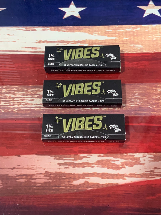 Vibes Rolling Papers 1.25" WITH TIPS 3k Combo