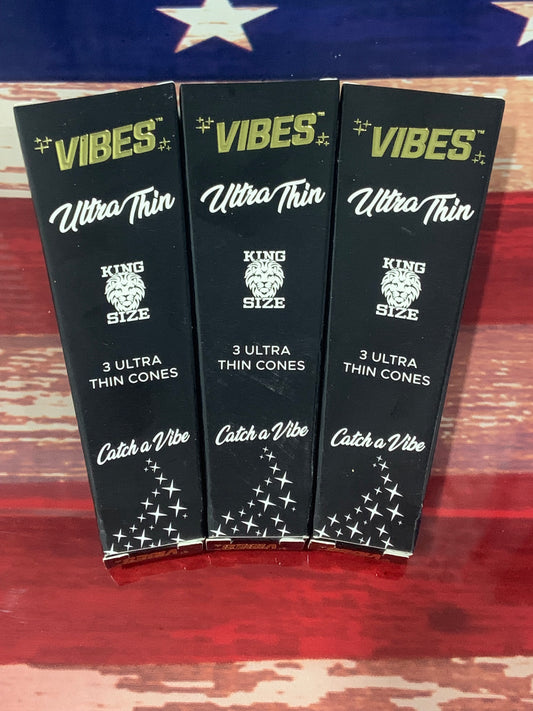 Vibes King Size Cones 3pk Combo