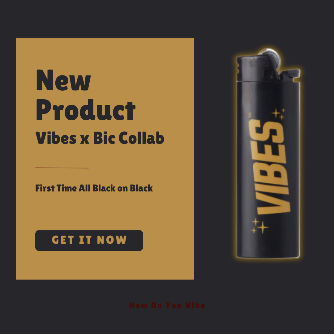 VIBES BLACK ON BLACK BIC LIGHTER